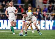 2 March 2024; David McCann of Ulster scores the final try  during the United Rugby Championship match between Ulster and Dragons at Kingspan Stadium in Belfast. Photo by John Dickson/Sportsfile