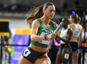 3 March 2024; Sophie Becker of Ireland competes in the women's 4x400m relay during day three of the World Indoor Athletics Championships 2024 at Emirates Arena in Glasgow, Scotland. Photo by Sam Barnes/Sportsfile
