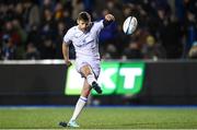 2 March 2024; Ross Byrne of Leinster kicks a conversion during the United Rugby Championship match between Cardiff and Leinster at Cardiff Arms Park in Cardiff, Wales. Photo by Harry Murphy/Sportsfile