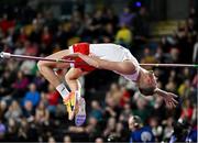 3 March 2024; Norbert Kobielski of Poland competes in the men's high jump during day three of the World Indoor Athletics Championships 2024 at Emirates Arena in Glasgow, Scotland.  Photo by Sam Barnes/Sportsfile