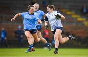 3 March 2024; Eve Power of Waterford in action against Leah Caffrey of Dublin during the Lidl LGFA National League Division 1 Round 5 match between Waterford and Dublin at Fraher Field in Dungarvan, Waterford. Photo by Seb Daly/Sportsfile