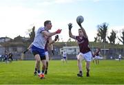 3 March 2024; Jack McCarron of Monaghan in action against Johnny McGrath of Galway during the Allianz Football League Division 1 match between Monaghan and Galway at St Tiernach's Park in Clones, Monaghan. Photo by Ben McShane/Sportsfile