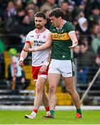 3 March 2024; Padraig Hampsey of Tyrone and David Clifford of Kerry during the Allianz Football League Division 1 match between Kerry and Tyrone at Fitzgerald Stadium in Killarney, Kerry. Photo by Brendan Moran/Sportsfile