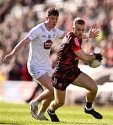 3 March 2024; Matty Taylor of Cork in action against Luke Killian of Kildare during the Allianz Football League Division 2 match between Cork v Kildare at SuperValu Páirc Ui Chaoimh in Cork. Photo by Piaras Ó Mídheach/Sportsfile