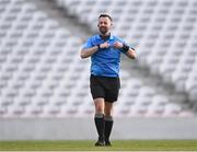 3 March 2024; Referee David Gough during the Allianz Football League Division 2 match between Cork and Kildare at SuperValu Páirc Ui Chaoimh in Cork. Photo by Piaras Ó Mídheach/Sportsfile