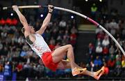3 March 2024; Piotr Lisek of Poland during the Men's Pole Vault Final on day three of the World Indoor Athletics Championships 2024 at Emirates Arena in Glasgow, Scotland. Photo by Sam Barnes/Sportsfile