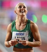 3 March 2024; Sarah Lavin of Ireland reacts after finishing fifth in the Women's 60m Hurdles Final day three of the World Indoor Athletics Championships 2024 at Emirates Arena in Glasgow, Scotland. Photo by Sam Barnes/Sportsfile