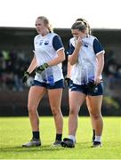 3 March 2024; Waterford players Clare Walsh, left, and Lauren McGregor during the Lidl LGFA National League Division 1 Round 5 match between Waterford and Dublin at Fraher Field in Dungarvan, Waterford. Photo by Seb Daly/Sportsfile
