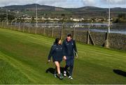 3 March 2024; Dublin manager Mick Bohan and captain Leah Caffrey before the Lidl LGFA National League Division 1 Round 5 match between Waterford and Dublin at Fraher Field in Dungarvan, Waterford. Photo by Seb Daly/Sportsfile