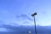 4 March 2024; A general view of a floodlight before the SSE Airtricity Men's Premier Division match between Waterford and St Patrick's Athletic at the Regional Sports Centre in Waterford. Photo by Piaras Ó Mídheach/Sportsfile