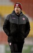 4 March 2024; Derry City manager Ruaidhrí Higgins before the SSE Airtricity Men's Premier Division match between Shamrock Rovers and Derry City at Tallaght Stadium in Dublin. Photo by Stephen McCarthy/Sportsfile