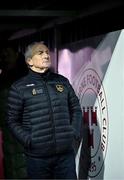4 March 2024; Galway United manager John Caulfield before the SSE Airtricity Men's Premier Division match between Shelbourne and Galway United at Tolka Park in Dublin. Photo by Harry Murphy/Sportsfile