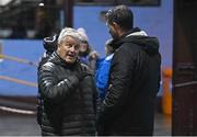 4 March 2024; Drogheda United manager Kevin Doherty, right, with John Gill before the SSE Airtricity Men's Premier Division match between Drogheda United and Bohemians at Weavers Park in Drogheda, Louth. Photo by Ben McShane/Sportsfile