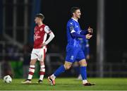 4 March 2024; Padraig Amond of Waterford after scoring his side's first goal during the SSE Airtricity Men's Premier Division match between Waterford and St Patrick's Athletic at the Regional Sports Centre in Waterford. Photo by Piaras Ó Mídheach/Sportsfile