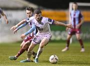 4 March 2024; Adam McDonnell of Bohemians in action against Darragh Markey of Drogheda United during the SSE Airtricity Men's Premier Division match between Drogheda United and Bohemians at Weavers Park in Drogheda, Louth. Photo by Ben McShane/Sportsfile