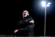 4 March 2024; Drogheda United manager Kevin Doherty celebrates after the SSE Airtricity Men's Premier Division match between Drogheda United and Bohemians at Weavers Park in Drogheda, Louth. Photo by Ben McShane/Sportsfile