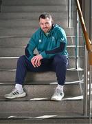 5 March 2024; Cian Healy poses for portrait after an Ireland rugby media conference at the Sport Ireland Campus Conference Centre in Dublin.  Photo by Piaras Ó Mídheach/Sportsfile