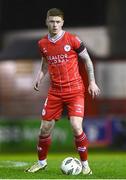 4 March 2024; Kameron Ledwidge of Shelbourne during the SSE Airtricity Men's Premier Division match between Shelbourne and Galway United at Tolka Park in Dublin. Photo by Harry Murphy/Sportsfile