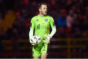 4 March 2024; Galway United goalkeeper Brendan Clarke during the SSE Airtricity Men's Premier Division match between Shelbourne and Galway United at Tolka Park in Dublin. Photo by Harry Murphy/Sportsfile