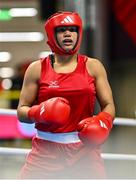6 March 2024; Chantelle Reid of Great Britain during their Women's 75kg Round of 32 bout against Eyed Angel George of Trinidad & Tobago during day four at the Paris 2024 Olympic Boxing Qualification Tournament at E-Work Arena in Busto Arsizio, Italy. Photo by Ben McShane/Sportsfile