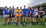 6 March 2024; In attendance at the Masita All-Ireland Post Primary Schools Captains Call at Croke Park in Dublin are, from left, Conor Kelly Christian O'Gorman, Shane Fitzgibbon, Cian Cloherty, Cian Corcoran, Colm Kennedy,Joseph McLoughlin, Shane Flanagan, Ben O'Sullivan and Joe O'Keeffe. Photo by David Fitzgerald/Sportsfile