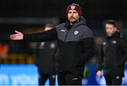 4 March 2024; Derry City manager Ruaidhrí Higgins during the SSE Airtricity Men's Premier Division match between Shamrock Rovers and Derry City at Tallaght Stadium in Dublin. Photo by Stephen McCarthy/Sportsfile