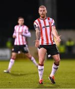 4 March 2024; Mark Connolly of Derry City during the SSE Airtricity Men's Premier Division match between Shamrock Rovers and Derry City at Tallaght Stadium in Dublin. Photo by Stephen McCarthy/Sportsfile