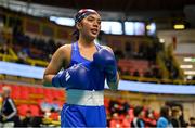 7 March 2024; Shera Mae Patricio of USA before their Women's 54kg Round of 32 bout against Angelyris Lopes of Puerto Rico during day five at the Paris 2024 Olympic Boxing Qualification Tournament at E-Work Arena in Busto Arsizio, Italy. Photo by Ben McShane/Sportsfile