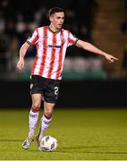 4 March 2024; Jordan McEneff of Derry City during the SSE Airtricity Men's Premier Division match between Shamrock Rovers and Derry City at Tallaght Stadium in Dublin. Photo by Stephen McCarthy/Sportsfile