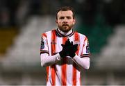 4 March 2024; Paul McMullan of Derry City after the SSE Airtricity Men's Premier Division match between Shamrock Rovers and Derry City at Tallaght Stadium in Dublin. Photo by Stephen McCarthy/Sportsfile