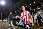 4 March 2024; Ben Doherty of Derry City before the SSE Airtricity Men's Premier Division match between Shamrock Rovers and Derry City at Tallaght Stadium in Dublin. Photo by Stephen McCarthy/Sportsfile