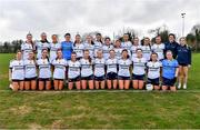 7 March 2024; The Ulster University team before the 2024 Ladies HEC Lagan Cup final match between DCU Dochas Eireann and Ulster University, Belfast at MTU Cork. Photo by Stephen Marken/Sportsfile