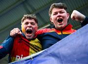 7 March 2024; St Fintan's High School supporters during the Bank of Ireland Vinnie Murray Cup final match between St Fintan's High School and The High School at Energia Park in Dublin. Photo by Tyler Miller/Sportsfile