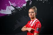 7 March 2024; Emma Hansberry during a Sligo Rovers FC squad portrait session at The Showgrounds in Sligo. Photo by Stephen McCarthy/Sportsfile