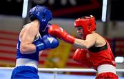8 March 2024; Stefanie Von Berge of Germany, right, in action against Grainne Walsh of Ireland during their Women's 66kg Round of 32 bout against during day six at the Paris 2024 Olympic Boxing Qualification Tournament at E-Work Arena in Busto Arsizio, Italy. Photo by Ben McShane/Sportsfile