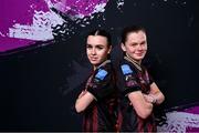 5 March 2024; Savannah Kane, left, and Aoibhe Brennan during a Bohemians squad portrait session at DCU Sports Complex in Dublin. Photo by Piaras Ó Mídheach/Sportsfile