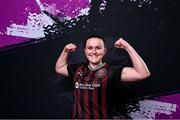 5 March 2024; Aoife Brophy during a Bohemians squad portrait session at DCU Sports Complex in Dublin. Photo by Piaras Ó Mídheach/Sportsfile
