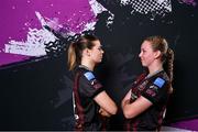 5 March 2024; Grace Kelly, left, Anna Hegarty during a Bohemians squad portrait session at DCU Sports Complex in Dublin. Photo by Piaras Ó Mídheach/Sportsfile