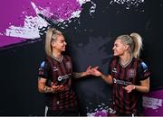 5 March 2024; Ciara Smith, left, and Lynn Craven during a Bohemians squad portrait session at DCU Sports Complex in Dublin. Photo by Piaras Ó Mídheach/Sportsfile