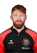 5 March 2024; Analyst Adam Brady Moriarty during a Bohemians squad portrait session at DCU Sports Complex in Dublin. Photo by Piaras Ó Mídheach/Sportsfile