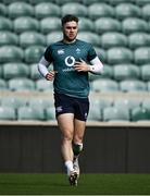 8 March 2024; Jack Crowley during an Ireland rugby captain's run at Twickenham Stadium in London, England. Photo by Harry Murphy/Sportsfile