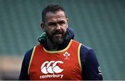 8 March 2024; Head coach Andy Farrell during an Ireland rugby captain's run at Twickenham Stadium in London, England. Photo by Harry Murphy/Sportsfile