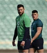 8 March 2024; Robbie Henshaw, left, and Dan Sheehan during an Ireland rugby captain's run at Twickenham Stadium in London, England. Photo by Harry Murphy/Sportsfile