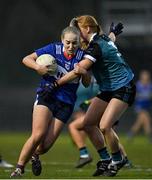 8 March 2024; Caoimhe Evans of MTU Kerry in action against Emma Cronin of Maynooth University during the 2024 Ladies HEC Giles Cup final match between Maynooth University and MTU Kerry at MTU Cork. Photo by Stephen Marken/Sportsfile