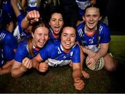 8 March 2024; MTU Kerry players celebrate after their side's victory in the 2024 Ladies HEC Giles Cup final match between Maynooth University and MTU Kerry at MTU Cork. Photo by Stephen Marken/Sportsfile