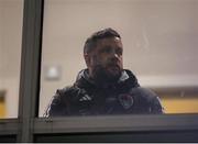 8 March 2024; Cork City manager Tim Clancy looks on during the SSE Airtricity Men's First Division match between Treaty United and Bray Wanderers at Markets Field in Limerick. Photo by Michael P Ryan/Sportsfile