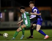 8 March 2024; Shane Griffin of Bray Wanderers in action against David Tarmey of Treaty United during the SSE Airtricity Men's First Division match between Treaty United and Bray Wanderers at Markets Field in Limerick. Photo by Michael P Ryan/Sportsfile