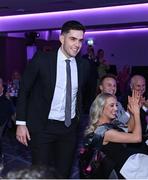 8 March 2024; AIB GAA Club Hurler of the Year Paddy Deegan makes his way to the stage during the AIB GAA Club Players Awards, held at Croke Park in Dublin. Photo by Sam Barnes/Sportsfile