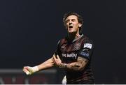 8 March 2024; Dylan Connolly of Bohemians reacts during the SSE Airtricity Men's Premier Division match between Bohemians and Shelbourne at Dalymount Park in Dublin. Photo by Shauna Clinton/Sportsfile