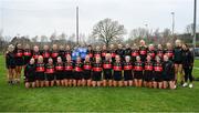 9 March 2024; The UCC team before the 2024 Ladies HEC Lynch Cup final match between Munster Technological University Cork and University College Cork at MTU Cork. Photo by Brendan Moran/Sportsfile